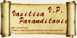 Vasilisa Parandilović vizit kartica